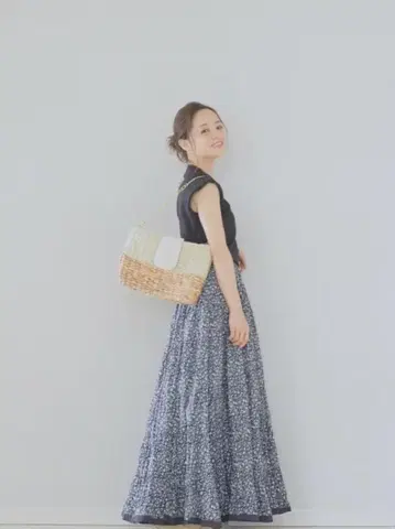 MARIHA 마리하 초원의 무지개 미니 플라워 스커트 36 맥시 스커트