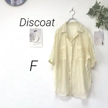 9164 Discoat 디스코트 반팔 시어 셔츠 F 무지 비침