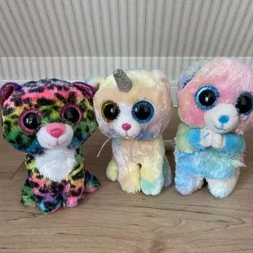 컬러풀 봉제 인형 3종 세트 Ty 봉제 인형