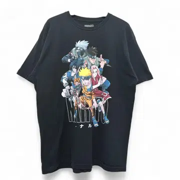 NARUTO 나루토 티셔츠 블랙 XL 애니메이션 2002년 773