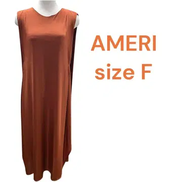 아메리 AMERI 오렌지 슬리브리스 포멀 드레스 원피스 size F