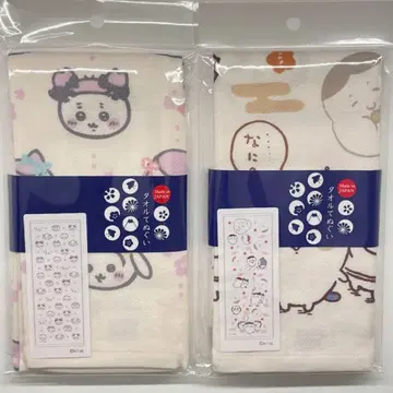 치이카와 (먼작귀) 손수건 타월 리본 신님! 2개 세트