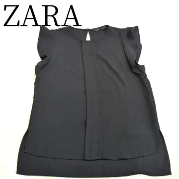 ZARA 자라 앞뒤 길이 다른 드레이프감 블라우스 블랙 포멀에도