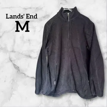 Lands' End [M] 블랙 플리스 자켓 긴팔 랜즈 엔드
