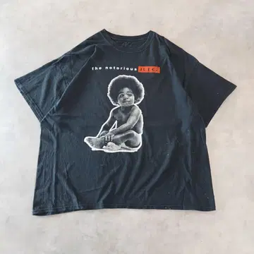 노토리어스 BIG 비기 티셔츠 랩 티 구제 의류 2XL 블랙 14545