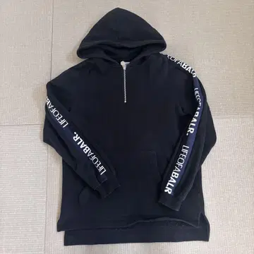 BALR. 블랙 풀 집업 후드티 S 사이즈