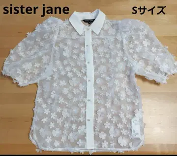 sister jane 꽃 반팔 셔츠 S 사이즈