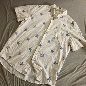 랄프 DENIM & SUPPLY 별 패턴 반팔 셔츠 L 사이즈