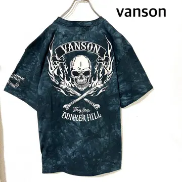 vanson BUNKER HILL 티셔츠 타이다이 패턴 자수 남성용 XL
