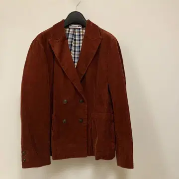 브라운 코듀로이 더블 브레스트 자켓