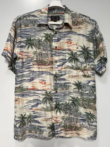 알로하 셔츠 HAWAIIAN COMPANY M 실크 100%