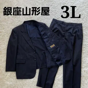 긴자 야마가타야 수트 스트라이프 백 오픈 얇은 소재 더블 벤츠