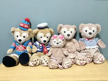 디즈니 더피 셰리 메이 봉제 인형 파우치 5종 세트 묶음 판매
