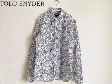 TODD SNYDER 긴팔 셔츠 올 패턴 화이트 화이트 루마니아산 S