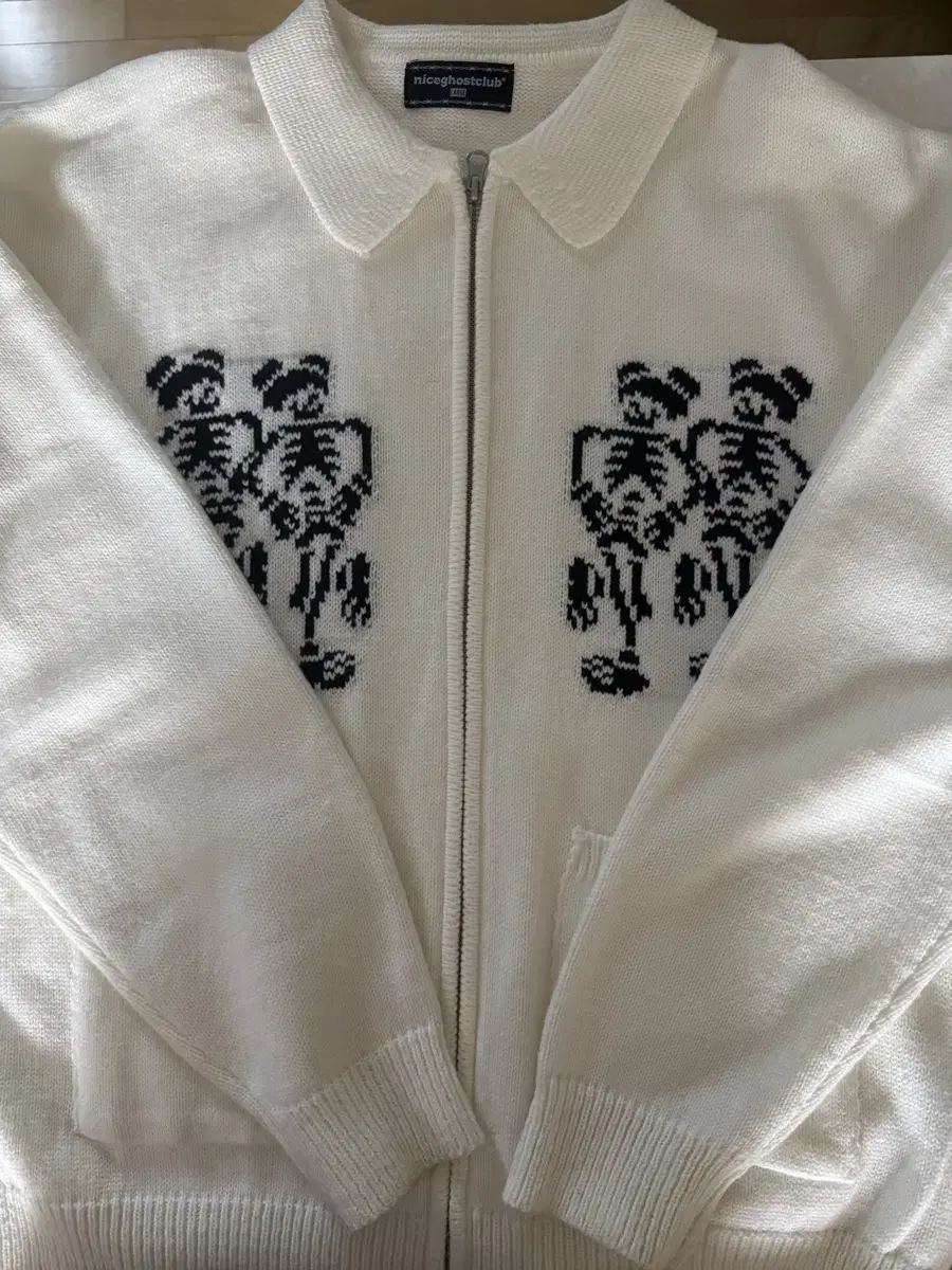 Nice Ghost Club Knit Zip-Up L