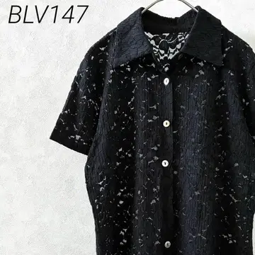 BLV147 셔츠 반팔 꽃무늬 레이스 시스루 비침 빅 겉옷