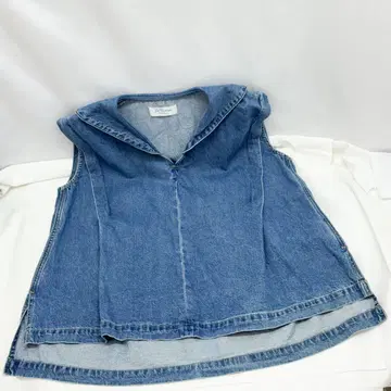 SLOBE IENA 데님 슬리브리스 후드 부착 상의