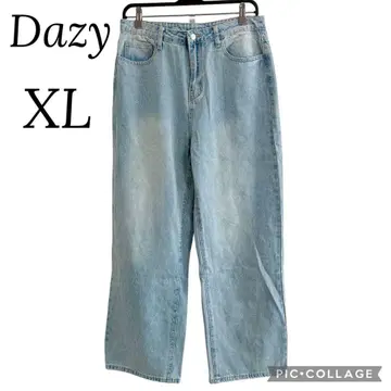 Dazy XL 라이트 블루 스트레이트 데님 빅 사이즈 루즈핏 여성용