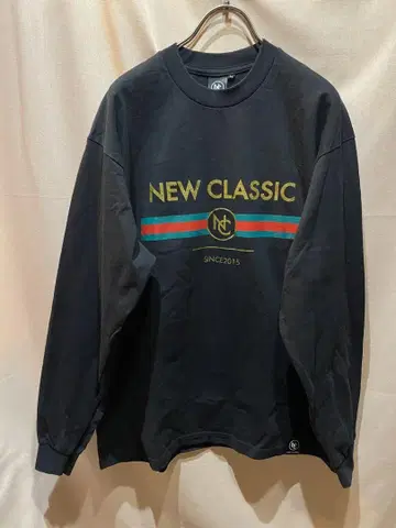 NEW CLASSIC 블랙 긴팔 티셔츠 롱T 컷소