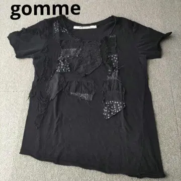gomme 반팔 티셔츠 프리 사이즈 여성용 블랙