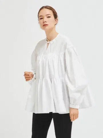 yori 요리 볼륨 개더 블라우스