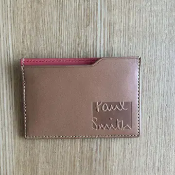 미사용 폴스미스 Paul Smith 명함지갑 카멜 가죽 소가죽