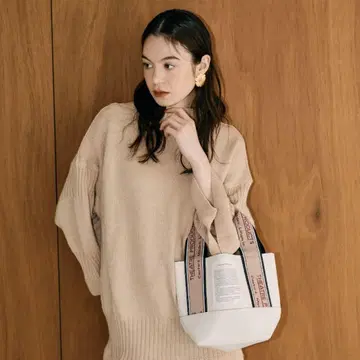 MISSISSIPPI Ssize/인조 가죽 자카드 테이프 백