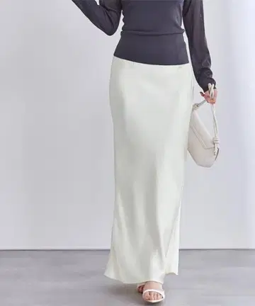 ur's 유어즈 새틴 머메이드 맥시 스커트