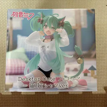 하츠네 미쿠 데스크톱 큐트 피규어 고양이 귀 티셔츠 ver. MIKU