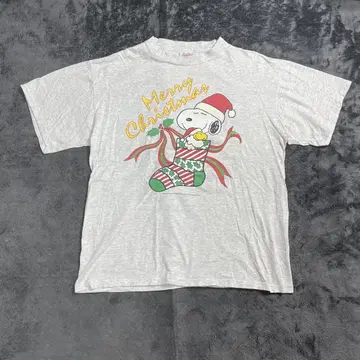 90s 스누피 티셔츠 싱글 스티치 USA제 크리스마스