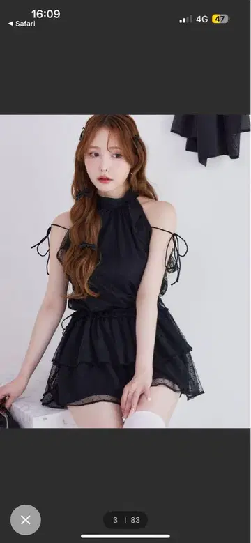 NICE CLAUP 아메슬리 미니 원피스 미사용 새상품