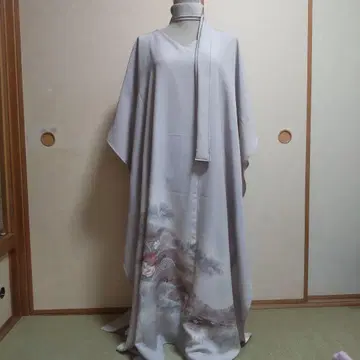 순수 실크 기모노 리메이크 롱 드레스 세미 오더
