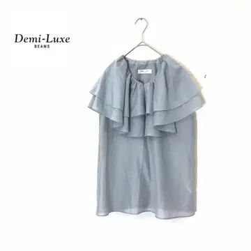 새상품급 Demi-Luxe 빔즈 시어 슬리브리스 티셔츠