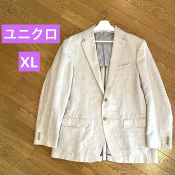 새상품급 남성용 유니클로 테일러드 자켓 린넨 면 겉옷 XL
