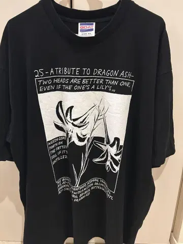 드래곤 아쉬 트리뷰트 티셔츠 XL 새상품급