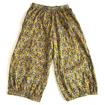 차이하네 사루카무 남성용 바지 꽃무늬 보타니컬 yellow