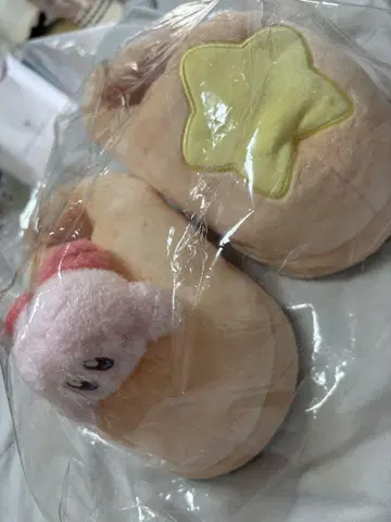커비 봉제 인형 별 모양 슬리퍼