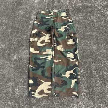 00s 카모플라주 배기 카고 팬츠 y2k