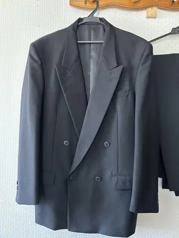 블랙 포멀 슈트 더블 브레스트