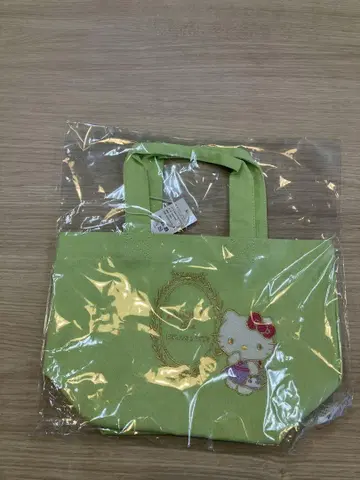 라 듀레 키티 토트백 그린