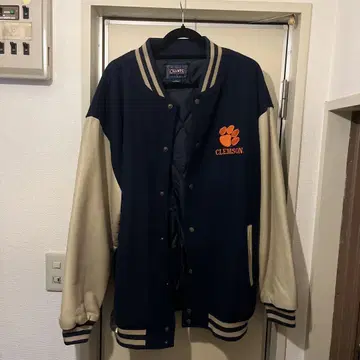 CLEMSON 바시티 자켓 2XL 네이비/아이보리
