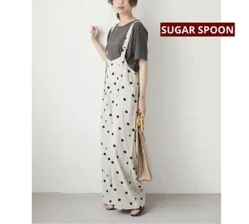 SUGAR SPOON 린넨 13% 도트 살로펫 팬츠 F
