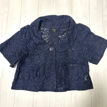 가디건 반팔 레이스 볼레로 네이비 컬러 M 사이즈 새상품급