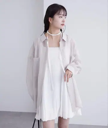 신상품 mystic 시어 BIG 셔츠 그레이 택 포함 미사용 시어 셔츠