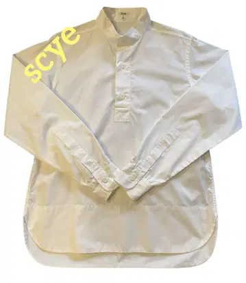 scye 화이트 스탠드 카라 셔츠 긴팔