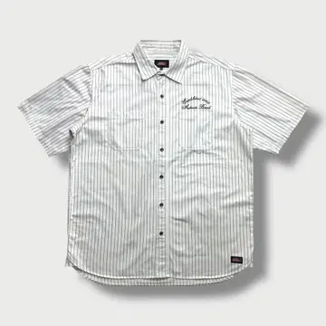 Dickies 디키즈 워크 셔츠 스트릿 자수 로고 화이트 3L