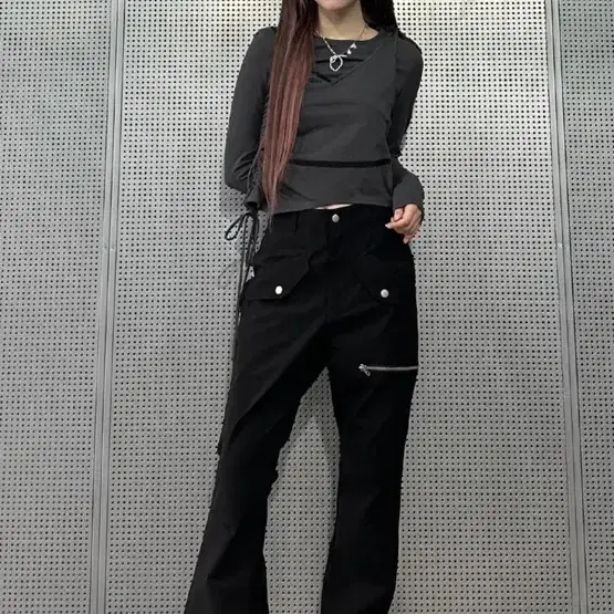 ★LUVISTRUE★BASIC ILOVEU FRILL PANTS(BLACK)★正規品/送料込 2nd REORDER] [E]BASIC ILOVEU FRILL PANTS(BLACK) - LUVISTRUE
