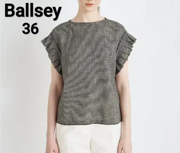 Ballsey 보르지 카라미 프릴 슬리브 블라우스 블랙 계열