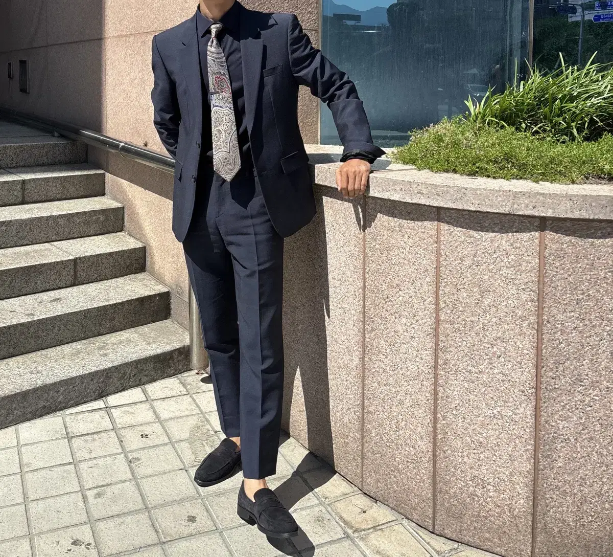 시스템옴므 다크네이비 S/S 정장 수트 셋업 1회착용 후 보관중