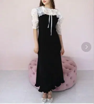 새상품 티티앤코 시어 소재 절개 원피스 레이어드 스타일 원피스